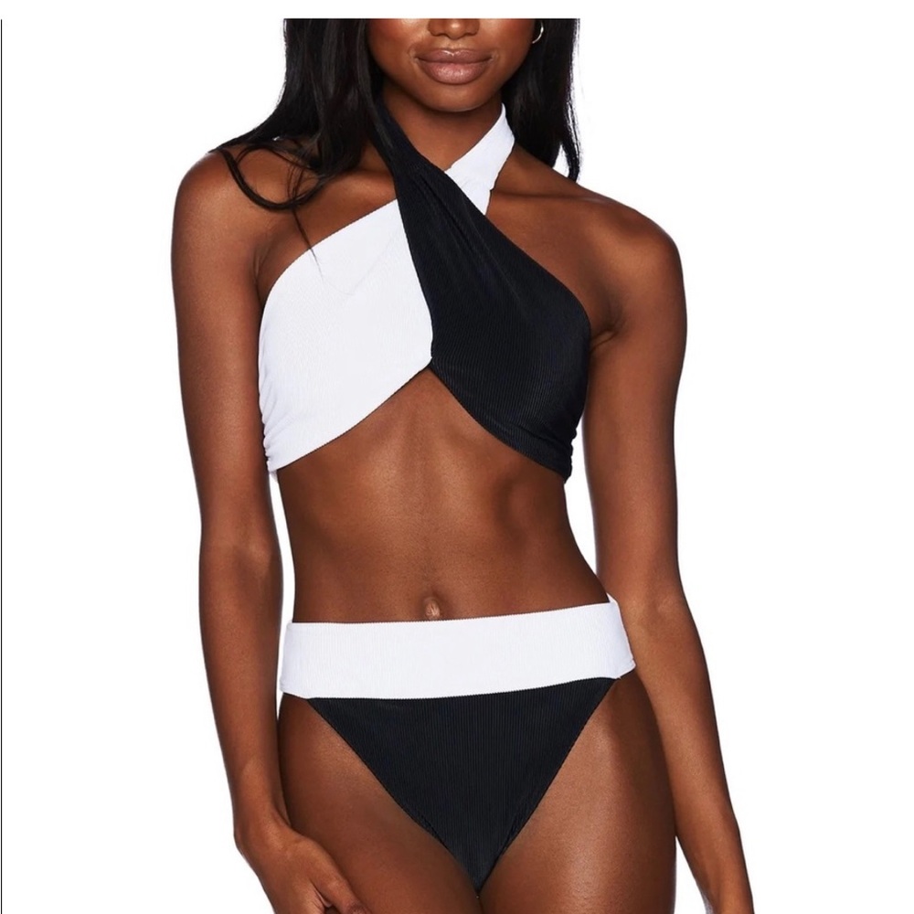 NWT Beach Riot Cecilia Bottom - Black & White